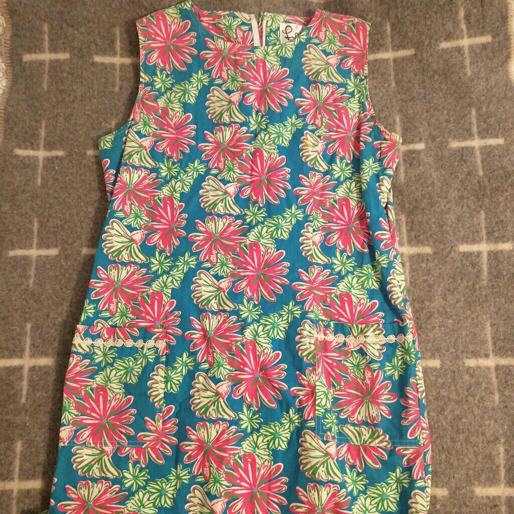 Vintage White Label Lilly Pulitzer Floral Dress